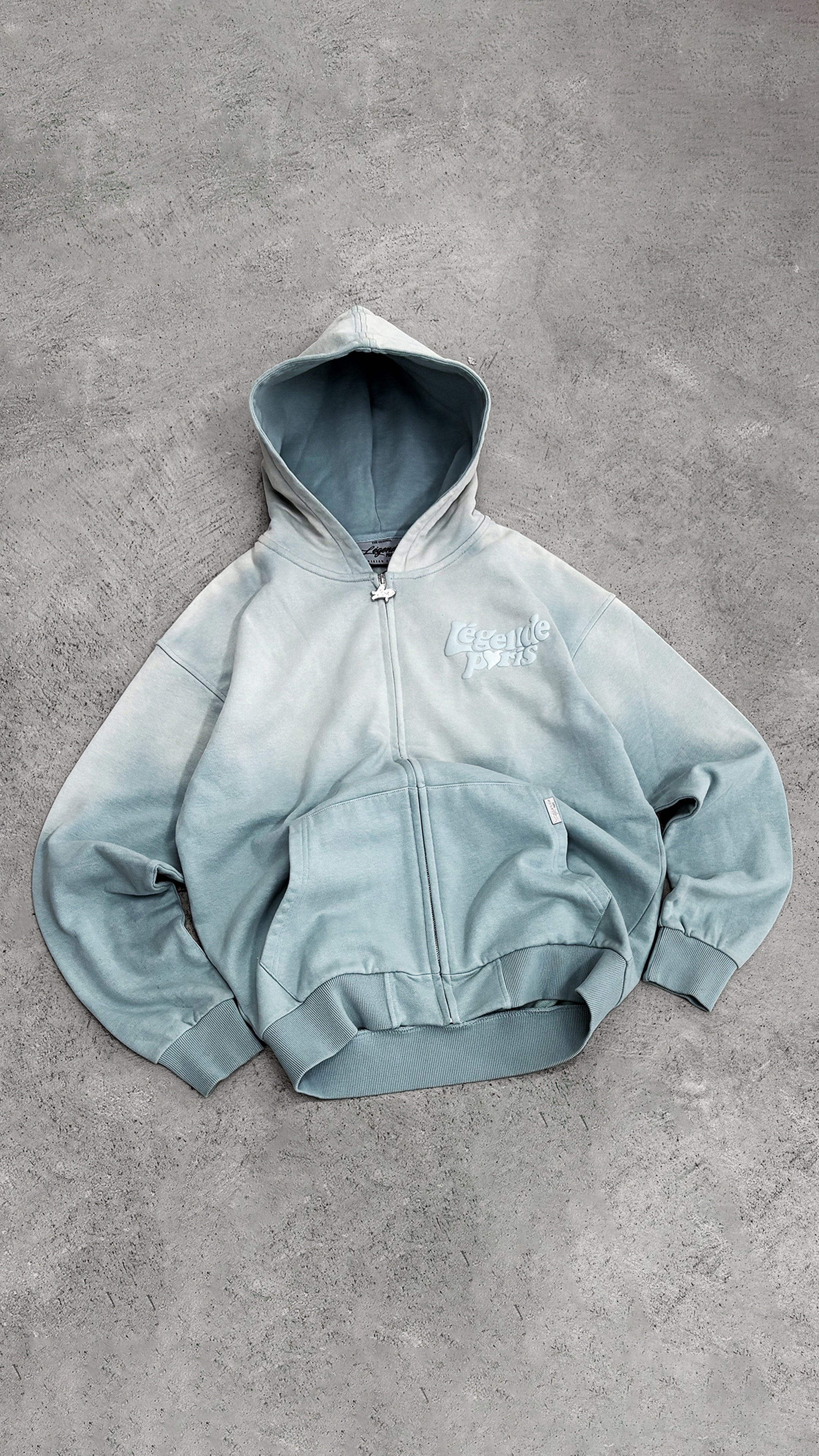 LND GRADIENT HOOD - ICY BLUE