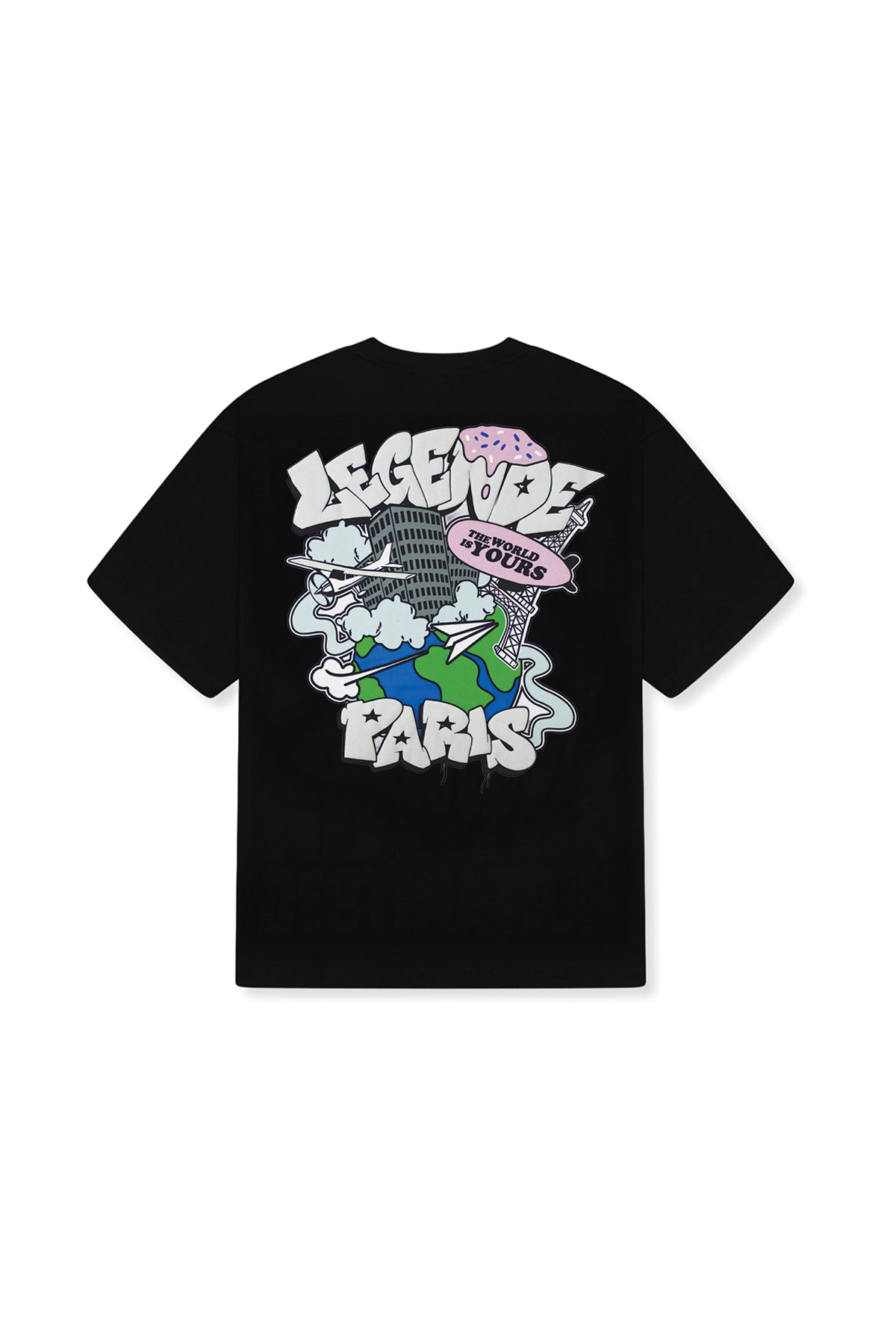 GRAFFITI ICE CREAM T-SHIRT - BLACK