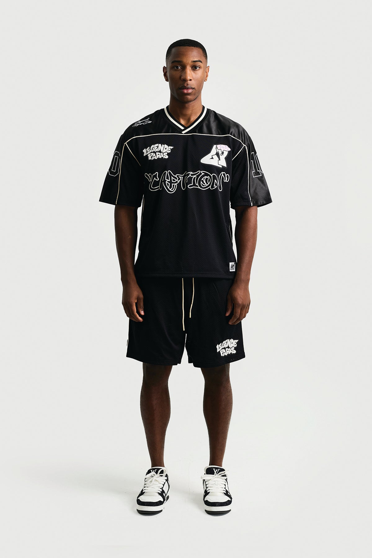 ICE CREAM MESH JERSEY - BLACK