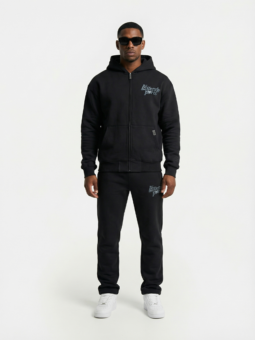 LND TONAL HOODIE - BLACK