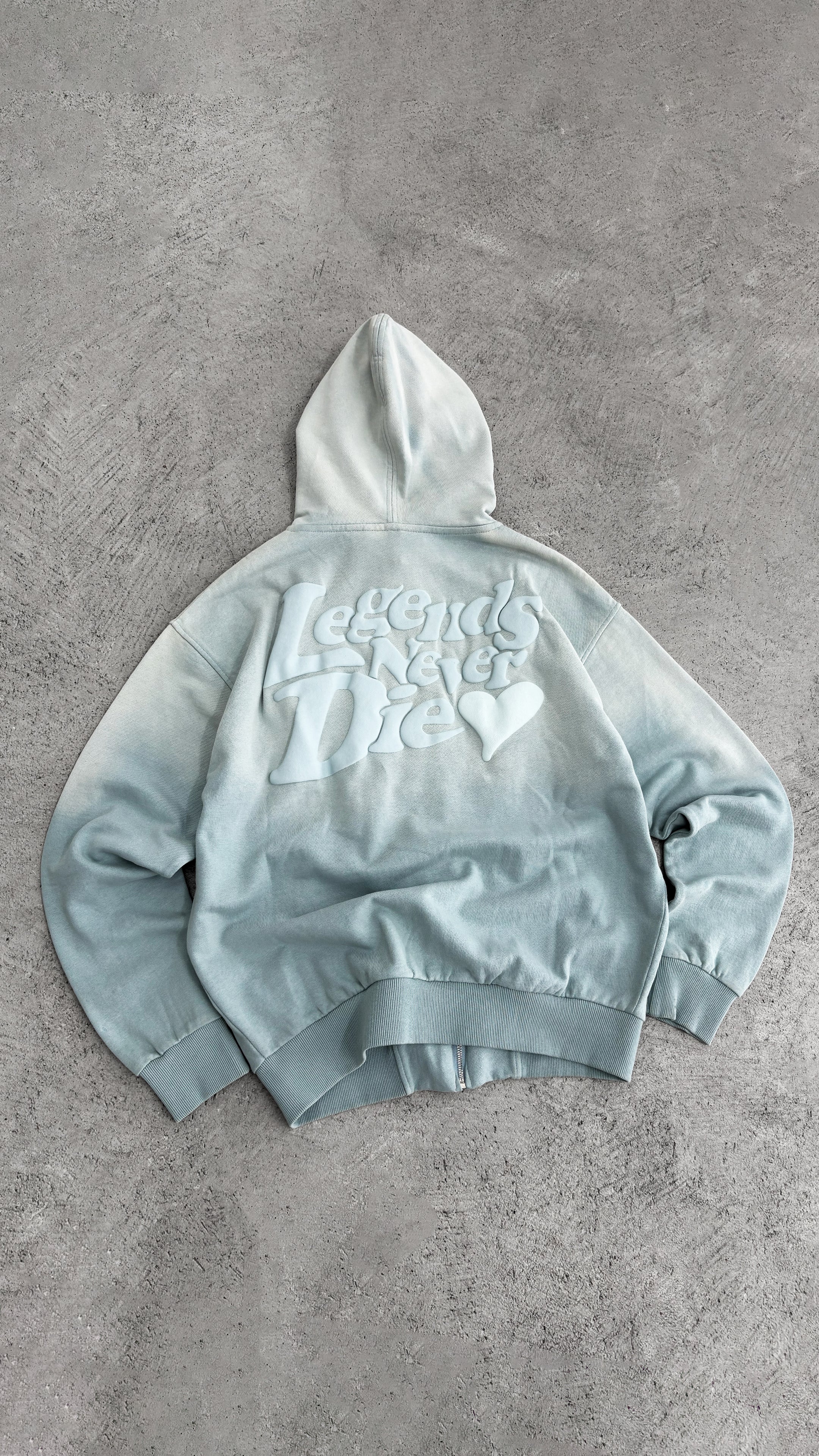 LND GRADIENT HOOD - ICY BLUE