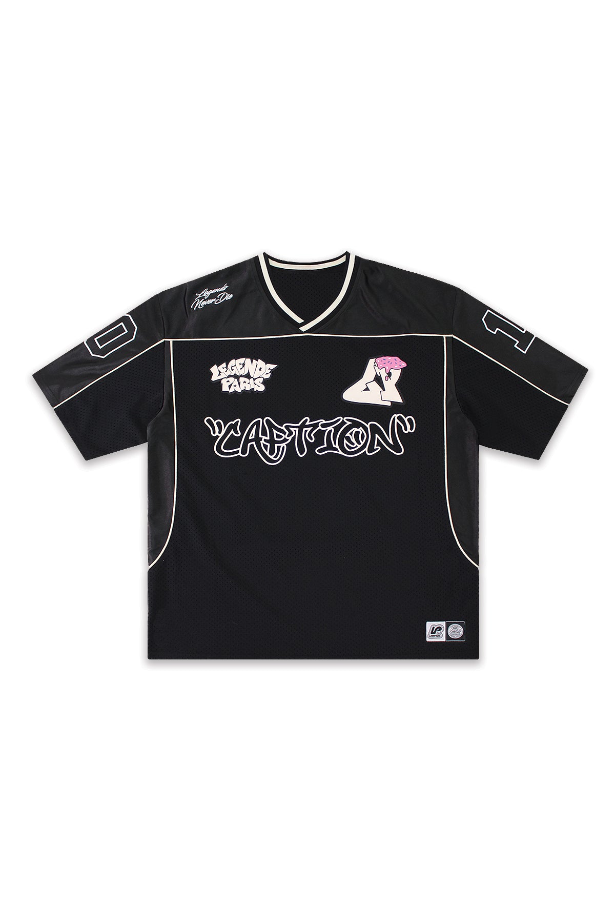 ICE CREAM MESH JERSEY - BLACK