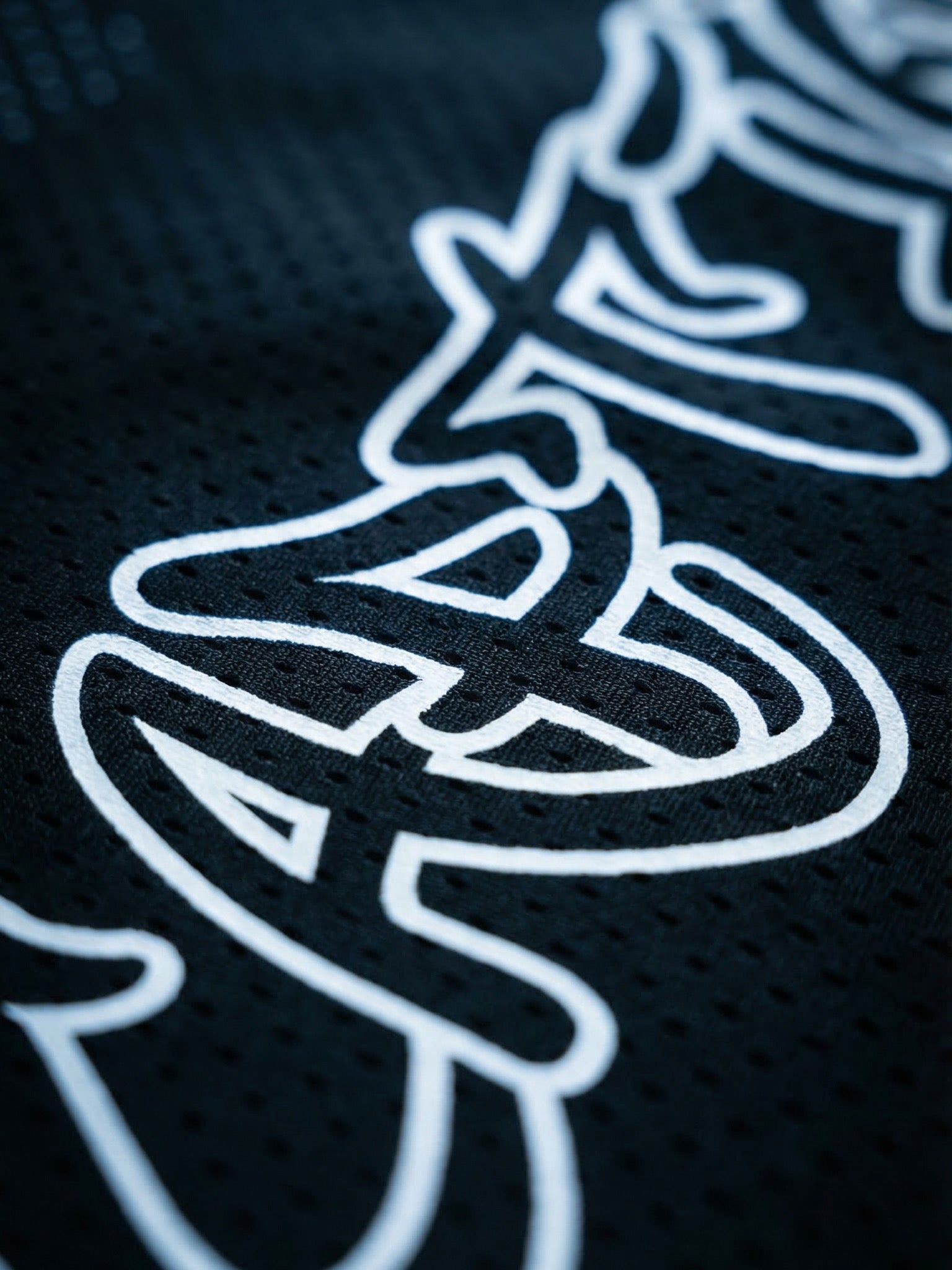 GRAFFITI MESH JERSEY - BLACK