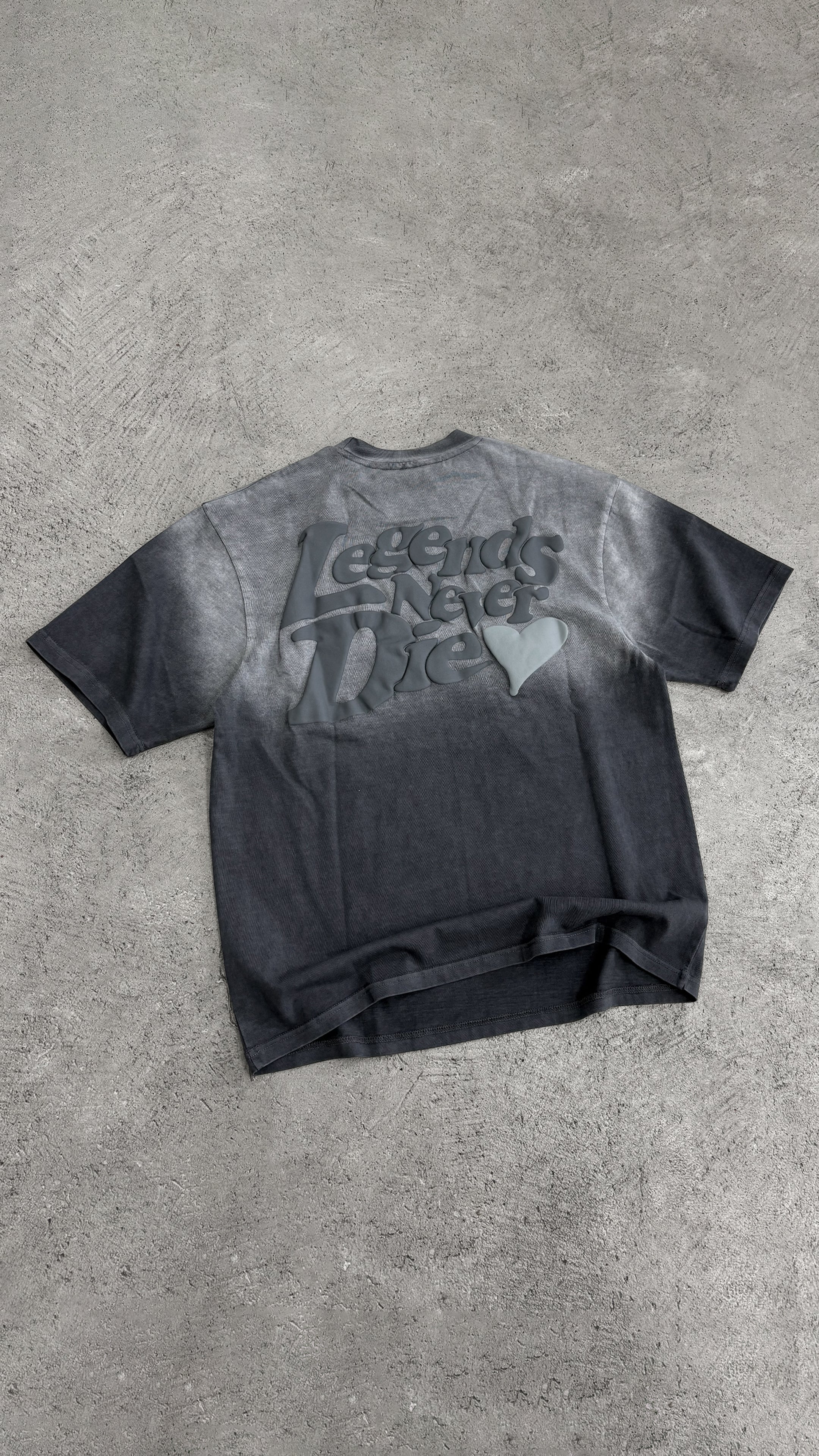 LND GRADIENT T-SHIRT - CHARCOAL WASHED