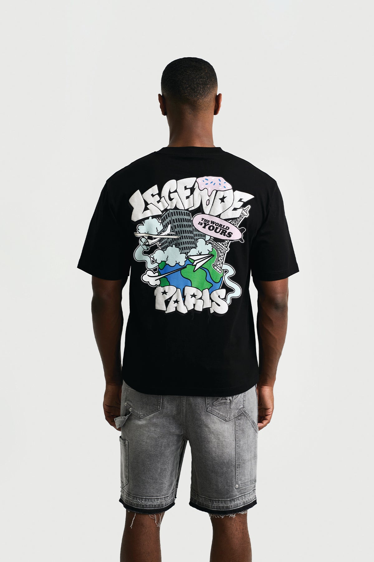 GRAFFITI ICE CREAM T-SHIRT - BLACK