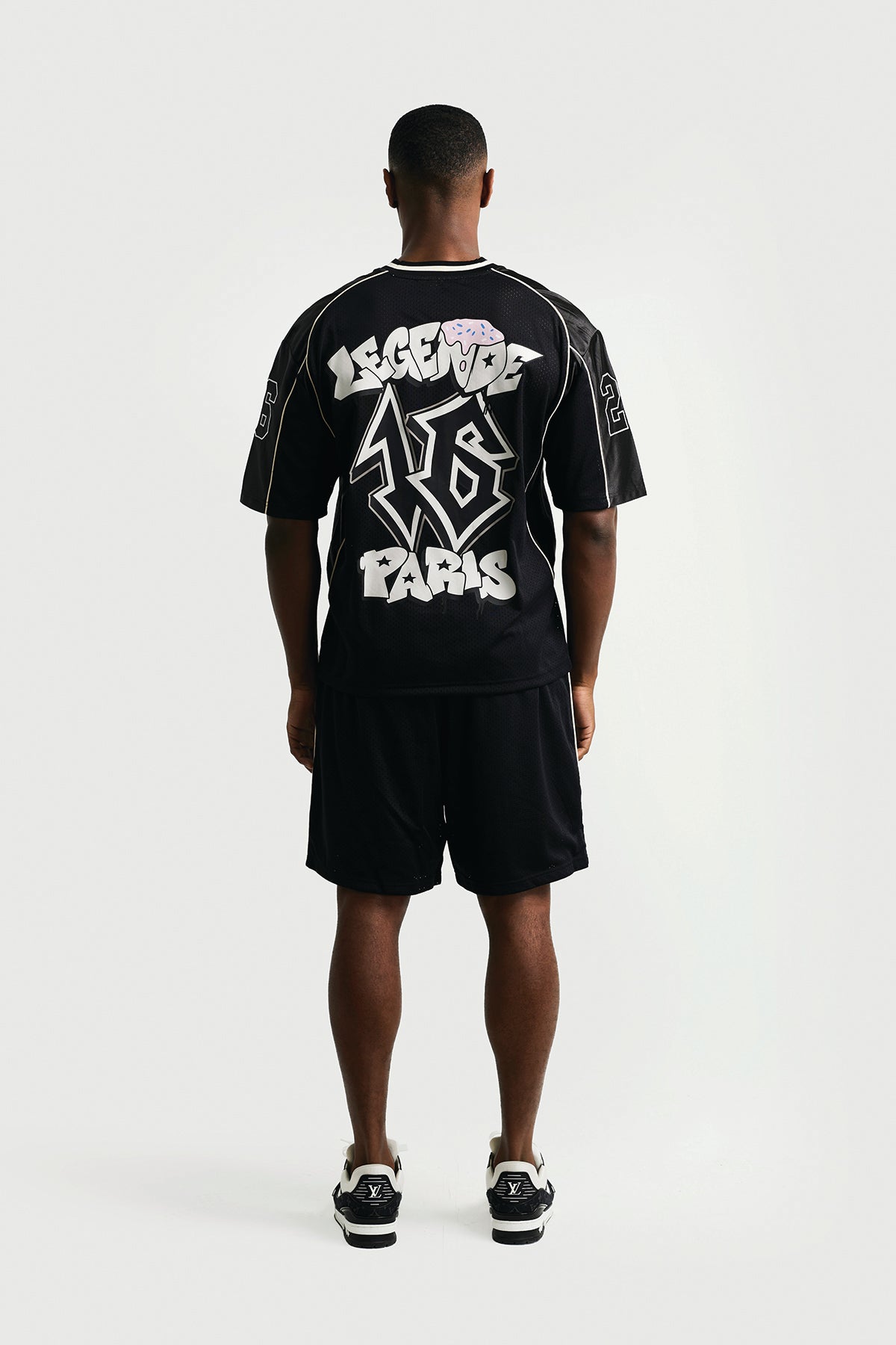 ICE CREAM MESH JERSEY - BLACK