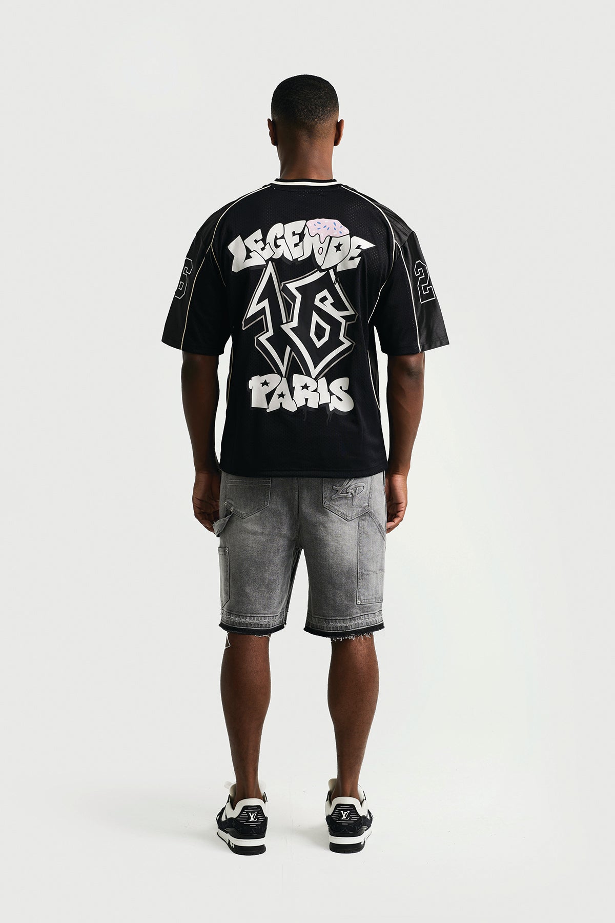 ICE CREAM MESH JERSEY - BLACK