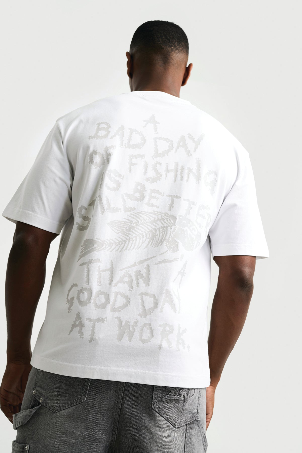 GOOD DAY T-SHIRT - WHITE/GREY
